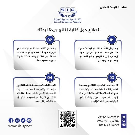 نصائح حول كتابة نتائج جيدة لبحثك